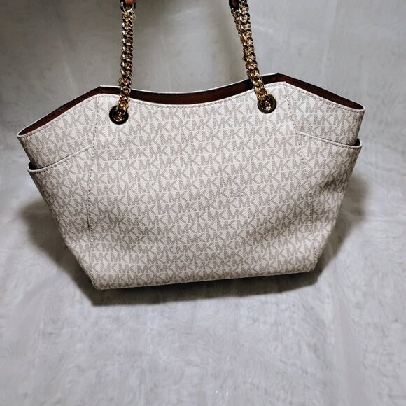 Michael Kors Jet Set Large Signature Logo Shoulder Bag - Picture 3 of 14